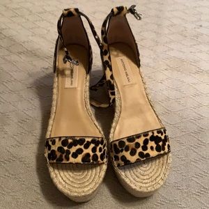 Antonio Melani espadrille heel leopard print heels